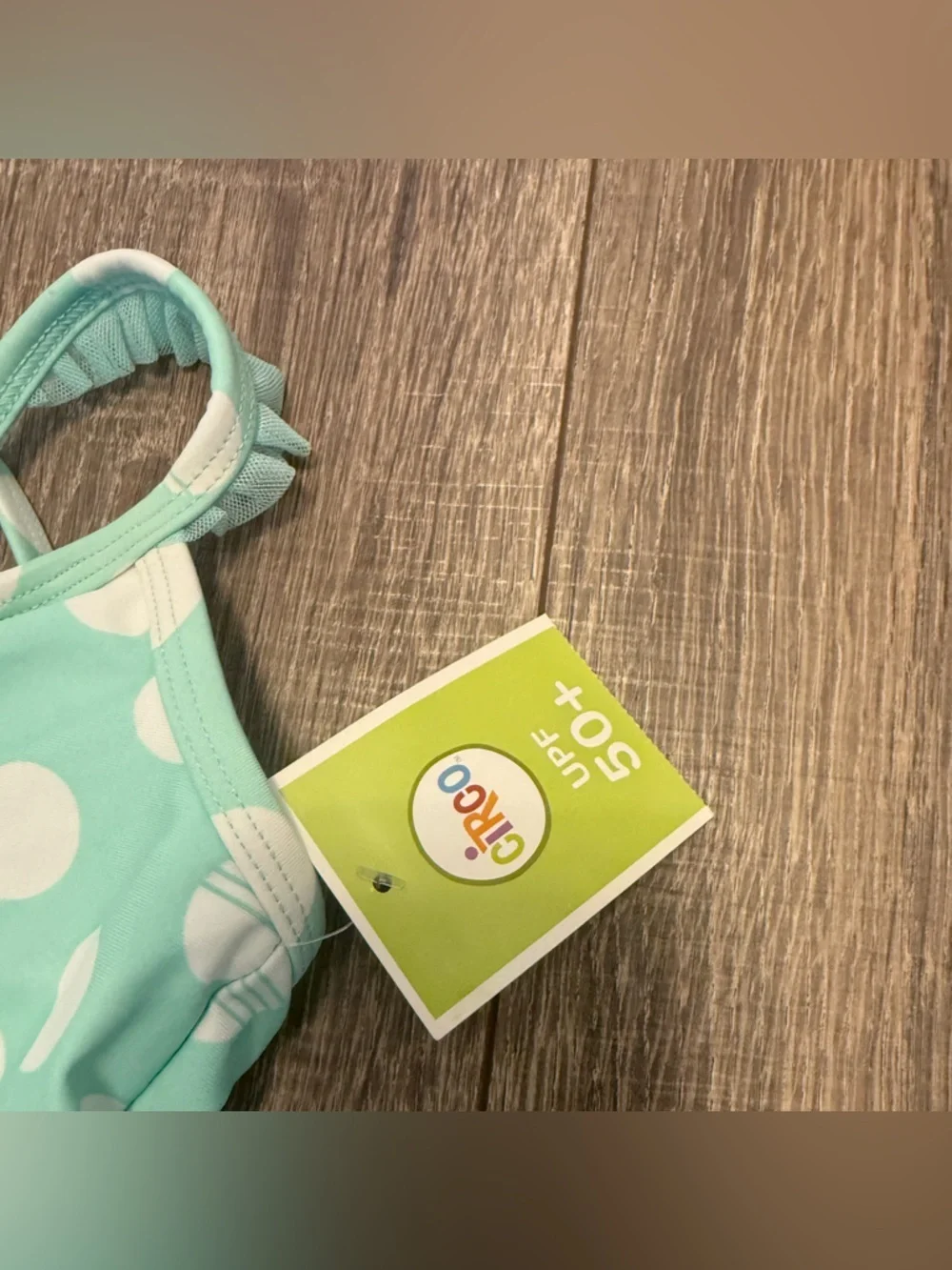 Circo Baby Teal Polka Dot Tutu Bathing Swim Suit Size 9 Months